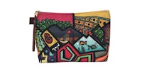 a colorful pouch with a colorful design on it